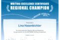 Regional Champion! English Writing Contest 2018