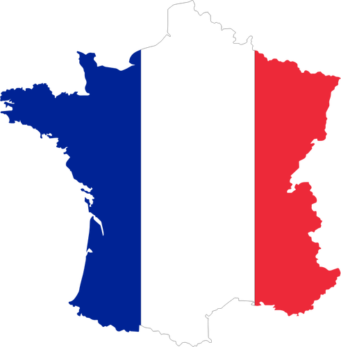 France-Flag-Map