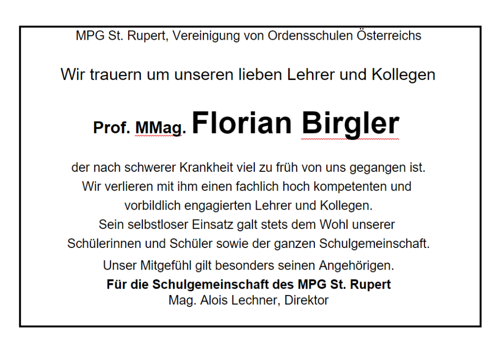 Prof. MMag. Florian Birgler